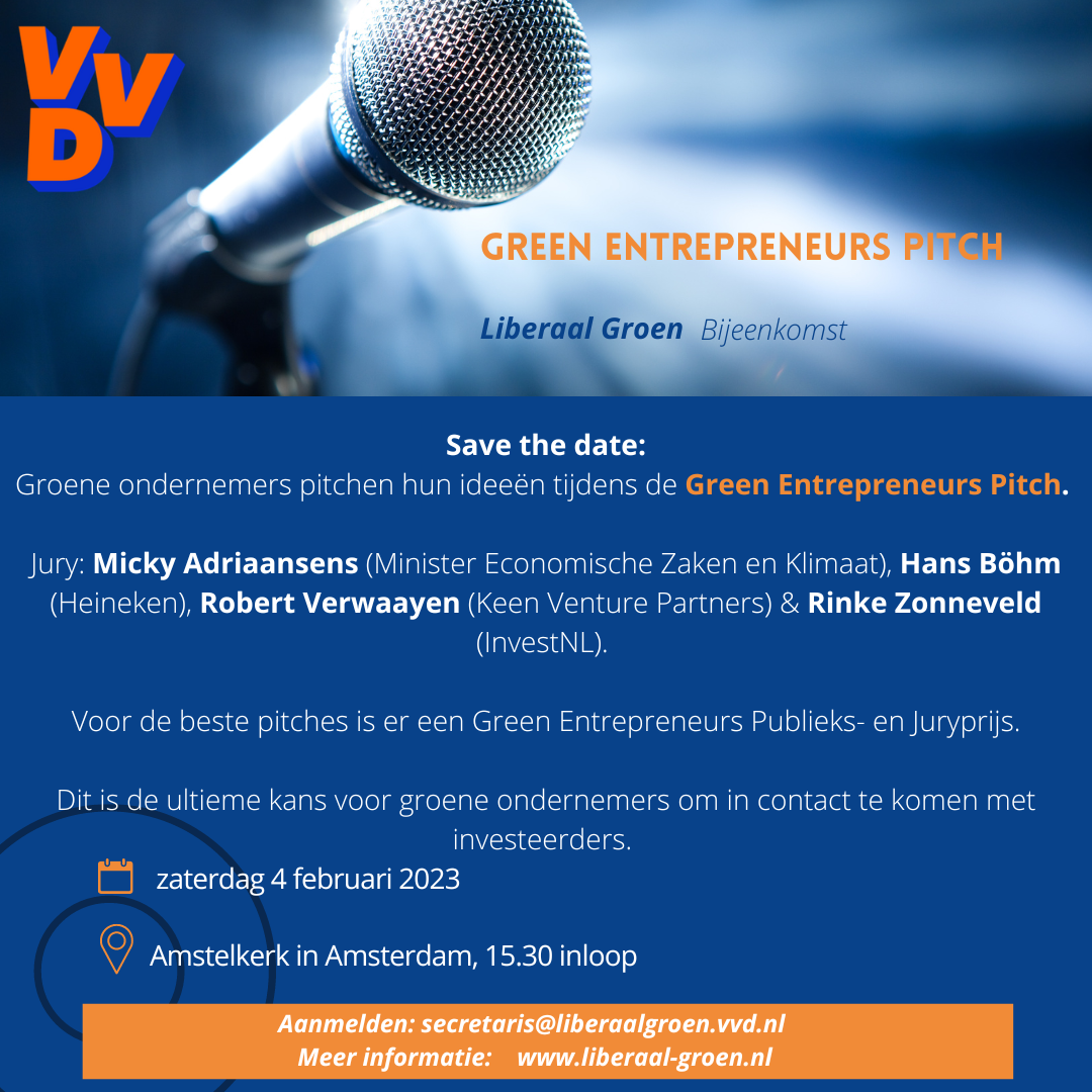 Meld je aan voor de Green Entrepreneurs Pitch